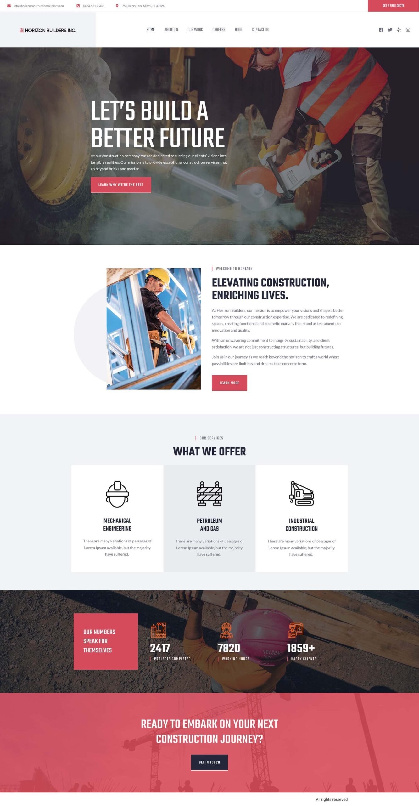 horizon builders website | web design in coral springs and fort lauderdale