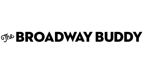 Text logo reads "The Broadway Buddy" in bold black letters on a white background.