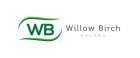 Willow Birch Pharma logo featuring "WB" in green with curved lines, and "Willow Birch PHARMA" written to the right in black and light blue text.